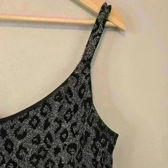 Vintage Alex Evenings Top Sparkly Sleeveless Black Cropped Top Sz 16 Y2K - Picture 3 of 3